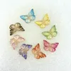 Dekorativa föremål Figurer 50st Shiny Acrylic Colorful Mini Butterfly Flatback Kawaii Cabochons Diy Scrapbook Hair Bows Center 230428