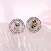 Bee Monkey Bear Goat Enamel Pins Custom PLEASE DON'T HONK Brooches Lapel Badges Cartoon Animal Jewelry Gift for Friends