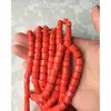 Pendant Necklaces 8.5-12mm NATURAL Thi Slice Orange Coral Nelace For Women 25" Long