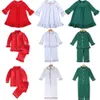 Pyjamas Großhandel Baby Kinder Jungen und Mädchen Geschwister Pyjamas Familie passende Pyjamas Kinder rot Weihnachten Samt PJS 231127