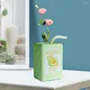 Vasos resin suco box plantador de flores para plantas verdes internas encantador de desktop decoração cafe de escritório em casa