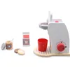 Kitchens Play Food Wooden toy kitchen pretends to be a game house toy Wooden simulation toaster coffee machine food mixer Early childhood education gift 230427