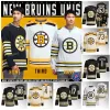 CUSTOM Brad Marchand Bruins 100th Centennial Jersey Milan Lucic Linus Ullmark Patrice Bergeron Jeremy Swayman David PastrnakJake DeBrusk Cha