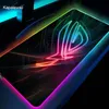 Mouse Pads Bilek RGB ASUS ROG 900X400 Kauçuk Büyük Pc Mousepad Gamer Gamer LED Accessories Masa Klavye Mat Bilgisayar Dizüstü Bilgisayar Mausepad 231128