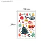 tatoeages gekleurde tekening stickers 16PCS kerst kinderen tattoo sticker waterdicht tijdelijk cartoon body transfer festival kind speelgoed kunst arm been versieren giftL23