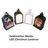 Sublimatie Blanks LED-kerstlantaarns Kerstlichtgevende hanger voor kerstboomversieringen LL