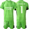 Club Team Men Youth Soccer målvakt Thibaut Courtois Jerseys Set 23-24 Långärmning Iker Casillas Keylor Navas Kepa Arrizabalaga Lunin Football Shirt Kits Huangma