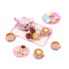 Kitchens Play Food DIY Pretend Toy Simulation Tea Set Tableware House Kitchen Afternoon Game Toys Gifts For Children Kids Girls 230427