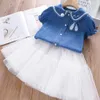 Completi di abbigliamento Camicie Gonna per bambina Vestiti per ragazza Vestito per bambini per cotone