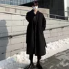 Trench da uomo Tendenza coreana Cappotto monopetto casual allentato Autunno Inverno Moda Cappotto lungo giacca a vento Abbigliamento uomo
