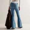 Jeans femininos bootcut flare meados de cintura estiramento perna reta magro sino inferior namorado calças jeans y2k streetwear