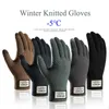 Upgrade Gebreide Vingerhandschoenen Winter Warm Fietsen Buitensporten Winddichte Handschoenen Thermische Breihandschoen Voor Heren Dames
