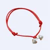 Micro 20pcs Bracelets réglables Antique Silver Alloy Halphel HalanSlifting Charms Réglable Black Red Cix Bracelet B-64