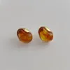 Stud Earrings FFLACELL Simple Design Sense Metal Wrapped Resin Peas Elegant All-match Women Party Accessories
