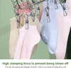 Cintres à linge en acier inoxydable avec 36 piquets pliables goutte à goutte cintre chaussettes support de séchage sous-vêtements vêtements de bébé anti-chute antidérapant coupe-vent