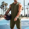 Tute da uomo Abbigliamento fitness estivo Canotta da palestra per uomo Canotta Bodybuilding Canotta da uomo Abbigliamento sportivo Canottiera Gilet di moda Pantaloni corti