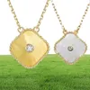 Klassieke modediamant CZ hanglagers kettingen voor dames ketting elegante 4four blad klaver medaillon ketting van hoge kwaliteit choke chai3954809