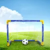 Other Sporting Goods 1 Set Indoor Mini Folding Soccer Goal Post Net Set Pump Home Game Football Goal Post Frame Kit Child Game Toys 231127