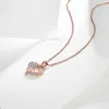 Chaînes 2023 925 Sterling Silver Women's Necklace Rose Gold Pendant Mother's Day Gift Fashion Jewellery