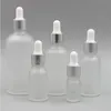 5 bouteilles de gouttes à gouttes à verre givrées15 20 30 ml de bouteilles d'huile essentielle bouteilles de parfum Pipette Bouteilles CONTENEURS COSMÉTIQUES POUR VOYAGE OTOR