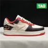 TOP APES STA LAGE MENS Designer schoenen Nigo Patent Leather Shark Black White France College Dropout Pastel Pink Tokyo ABC Camo Green Fashion Dames Casual Sneakers