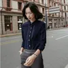 Women's Blouses Shirts Formal Women Blouses Shirts White Long Sleeve Office Ladies Work Wear Suits Clothes OL Styles 230428