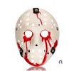 Maski imprezowe Jason Mask 9 Colour Fl Face Antique Killer vs. Piątek 13. Prop Horror Hockey Halloween Costume Cosplay Down