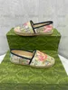 Women's Floral Pilar Espadrille Flats With Double G Designer Loafers Fisherman canvas Shoe Multiple Colors Slip-on Summer Designers ladies flat