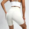 Yoga Outfit Cor Sólida Cintura Alta Cintura Curta Perna Ciclismo Soft Mulheres Fitness Esporte Compressão Treinamento Abrangente Jog Squat Proof 231128