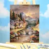 Number Landscape House Coloring By Numbers Painting Set Oil Paints 50*70 Canvas Painting Home Decor For Children For Handiwork