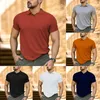 Camicie casual da uomo T-shirt da uomo moda Tops Tee Camicetta Business scollo a V Bottoni Comfort L-3XL L-XXXL Camicia da uomo taglie forti