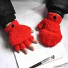 Mitaines pour enfants en peluche épaissie gants chauds pour bébé enfants élève étudiant mitaines d'hiver en polaire de corail gants à doigts complets pour 5-11 ans Kids Gloves