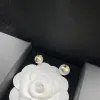 Pearl Earing Projektant biżuterii luksusowe kolczyki dla kobiet 925 Silver Boucle Studs Letters Hoops Miłosierne Parki ślubne Pudełko G2311283PE