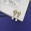 Pendientes nuevos con pasador en accesorios de corte barroco retro y pendientes de perlas con forma de gota de agua YQ231128