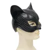 Máscara de fiesta Bunny Fun Head Set Halloween Catwoman media cara máscara de látex GC2477