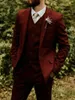 Trajes de hombre, esmoquin de boda de un botón para novio, elegante, ajustado, para hombre, personalizado, 2023, lo último, 3 uds., chaqueta, pantalones, chaleco, Terno Masculino