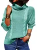 女性用セーターレディース長袖プルオーバー分厚いタートルネックセーター特大のニットジャンパー
