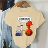 Women's T Shirts Funny Girls Chemistry You Are Overreacting Print Tshirt Fashion Korean Clothes Casual Tops For Women Summer Tee Shirt