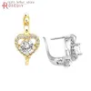 Stud 18K Gold Color Brass and Zircon with Stud Pin Earrings Hooks Clasps Diy Jewelry Making Supplies Earrings Accessories for Women YQ231128