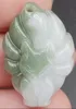 Certifierad 100% naturlig typ A Jade Jadeite snidad nio-tailed Fox Pendant