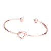 New Knot Bracelet Rose Gold Color Open Cuff Bangles Love Proposal Will You Be My Bridesmaid Good Friend Fashion Jewelry Gift LL