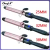 Curling Irons Ckeyin 25mm 32mm 38mm Professional Hair Curler Roller Electric Ceramic Curling Iron Wand LCD Display Big Curl Hair Styling Tools Q231128