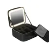 Miroirs compacts Trousse de maquillage LED intelligente avec lumières miroir Étui à cosmétiques professionnel de grande capacité pour femmes Organisateurs de voyage Kit de beauté Rangement 231128