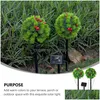 Dekoracje świąteczne 2 w 1 LED Słoneczne igły Słoneczne Pine Igły Piłki Lampa Lampa Wodoodporna Outdoor Garden Yard Art for Home Courtya Dhgzd