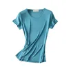 Capris Summer 50％Natural Silk Modis Plus Size Streetwear TシャツCAMISETA MUJER TSHIRT TシャツTシャツFEMME TOPS女性シャツ