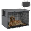 Accessoires Couverture de niche pour chien de compagnie Couverture de cage étanche à la poussière Tente de cage Oxford durable Housse de chenil lavable Protection solaire extérieure