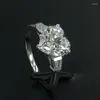 Cluster Rings Vintage Anniversary Ring Cz 925 Серебряное серебро обручальное обручальное кольцо для женских свадебных украшений