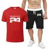 Survêtements pour hommes été homme HERBALIFE NUTRITION 24 imprimé couleur unie à manches courtes Sport ensemble mode T-shirts pantalons de survêtement coton décontracté