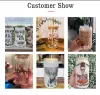 Stock US 16 oz tasses de bière en verre de sublimation avec couvercle en bambou paille bricolage blancs givrés clairs en forme de gobelets tasses de transfert de chaleur queue de café glacé verres à soda es