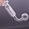 Novo design de atualização Tubo de queimador de óleo de vidro com bola de 30mm Dab Straw Oil Rig Ash Catcher Bong Bubbler Tubulação de água portátil para bolso